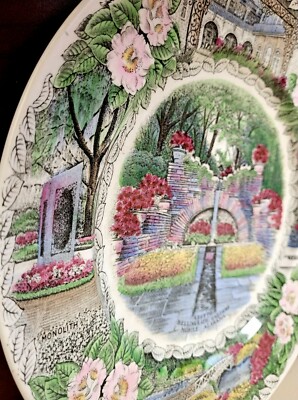 Bellingrath Gardens Staffordshire Souvenir Plate JonRoth Adams Mobile Alabama 
