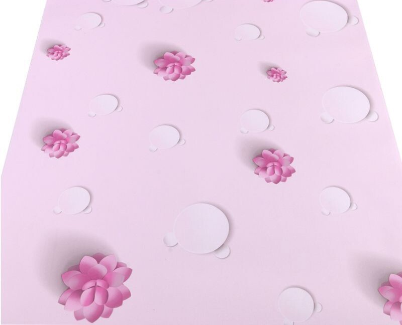 Pink Flower Peel and Stick Removable Wallpaper SelfAdhesive Contact