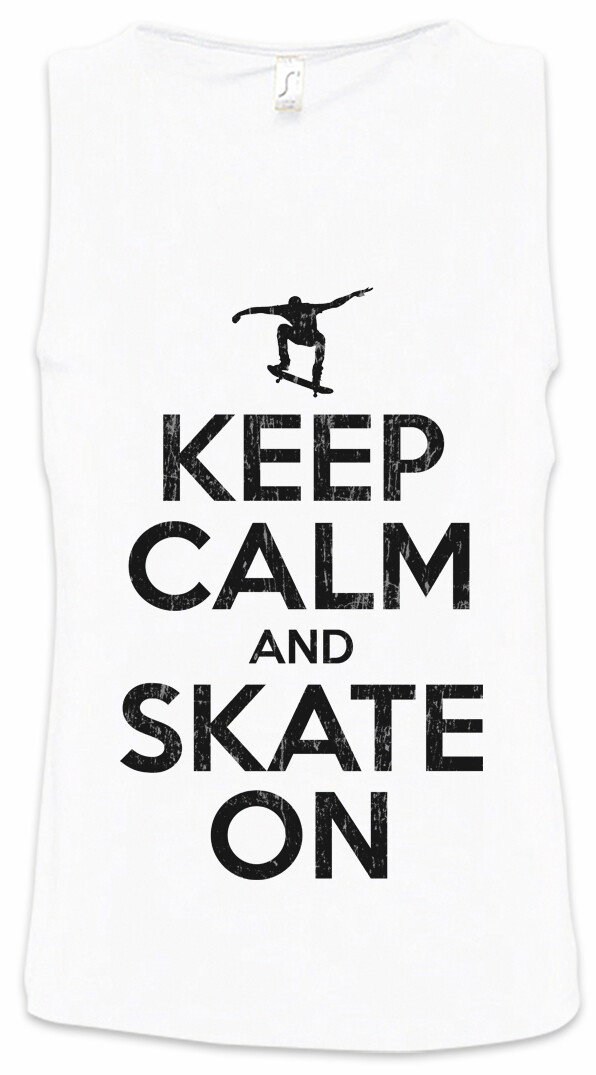 ALTRA Canotta uomo Keep Calm And Skate On divertente skate sk8 o die skater