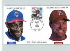 BASEBALL Home Run Kings SAMMY SOSA & MARK McGWIRE, 1999