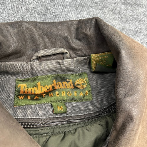 Timberland Weathergear Jacket Mens Medium Green Lined Barn Heavy Coat 5264 - Picture 5 of 14
