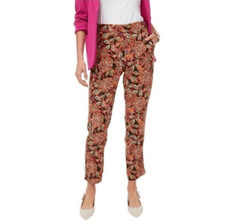 J. Crew Factory -1328 Jamie Pant Boho Tropical Floral Print Multicolor Size 4
