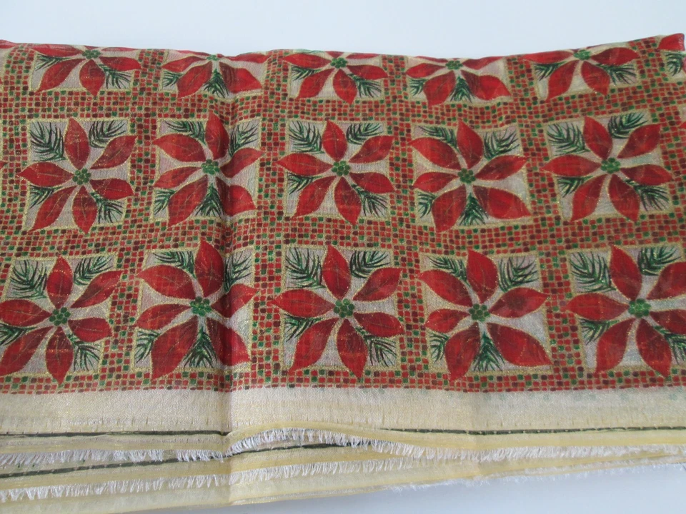 Tela transparente de tul brillante de pascua material artesanal 1 3/4 yardas x 58 Navidad Foto 3 de 3