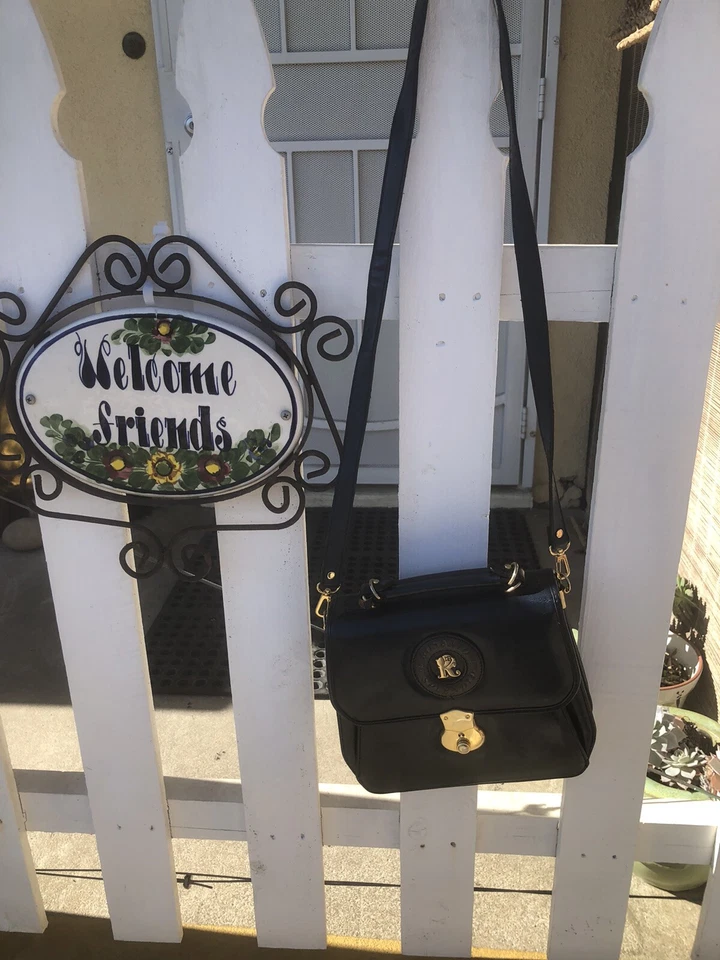 Bolso/cartera bandolera vintage Rosenio Splendid de cuero azul Foto 2 de 4