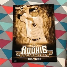 DEREK JETER 1996 Yankees HOF 22/49 made 5x7 2015 Topps Rookie Sensations Gold