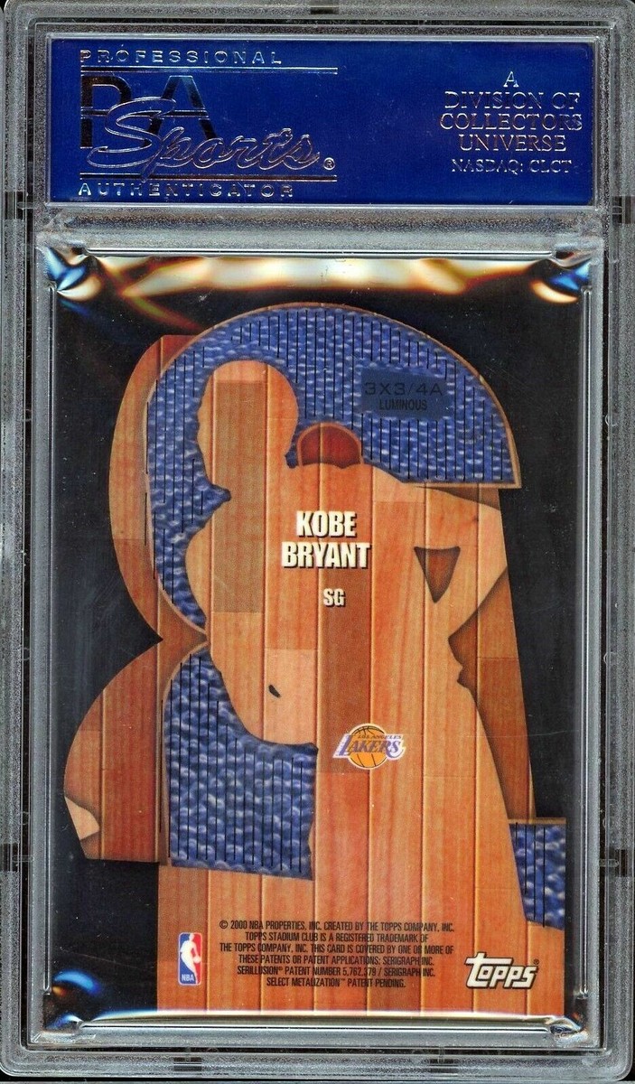 ✺PSA 10✺ 1999 TOPPS STADIUM CLUB 3x3 Luminous Card KOBE
