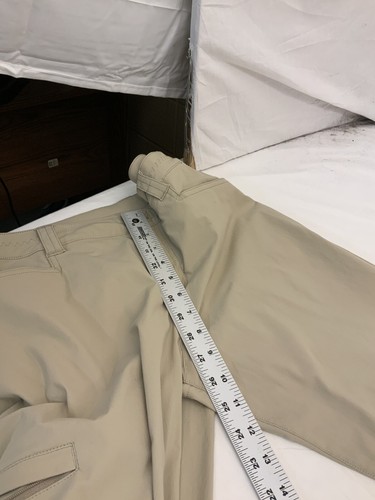 Eddie Bauer Pants 14 Brown Flat Front Hiking Nylon Stretch YGI Y1-22 - Picture 8 of 12