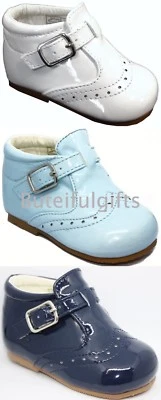 Sevva Boy's Spanish Patent Buckle Walking Shoe/Boot UK Infant Size 2-8