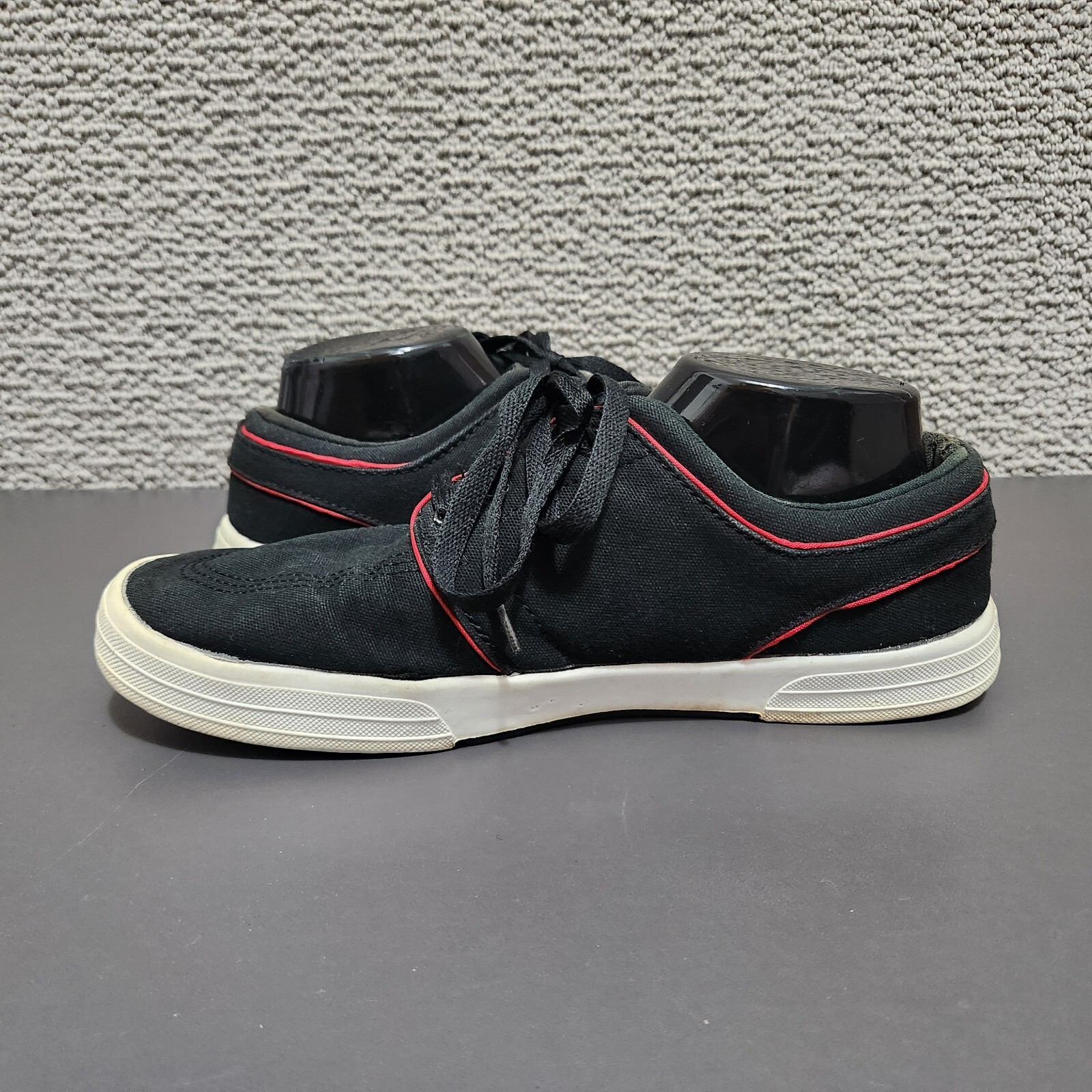 Polo Ralph Lauren scarpe basse da uomo Faxon nero rosso casual pony taglia 9