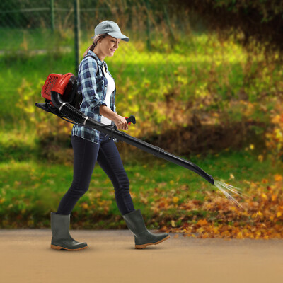 63.3cc 2Stroke Backpack Gas Powered Leaf Blower Air-cooled Commercial Grass Lawn