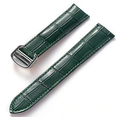 Leather Strap For Cartier Tank Solo, London Editions Folding Clasp Mens Ladies