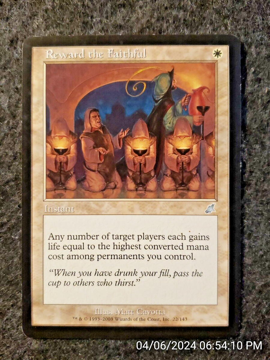 Magic the Gathering MTG Reward the Faithful (22) Scourge NM (DS3D1F1) | eBay Magic the Gathering MTG Reward the Faithful (22) Scourge NM (DS3D1F1) | eBay