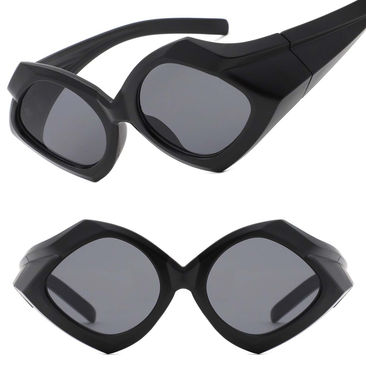 Exotic Geometric Fashion Polygon Triangle Womens Black  display picture 1