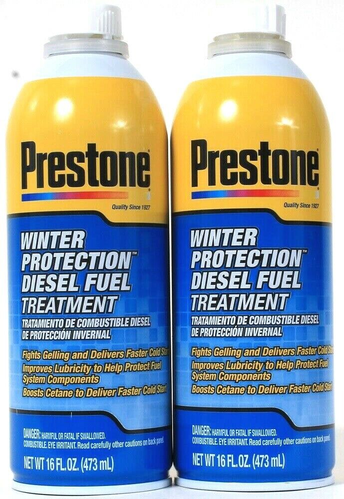 2 Count Prestone 16 Oz Winter Protection Fights Gelling Diesel Fuel Treatment