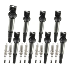 8pcs Ignition Coil & 8pcs Iridium Spark Plug For 2013-2016 BMW 650i 4.4L V8