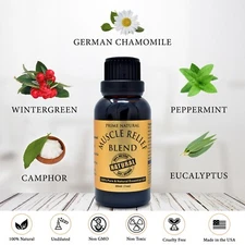 Prime Natural Muscle Relief Essential Oil Blend 30ml - Natural Pure Undiluted