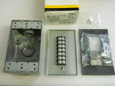 BELL 270-L FLUSH DEVICE BOX W/ TERMINAL BLOCK 05320 NEW CONDITION IN BOX
