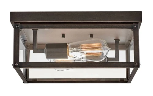 Beckham 12" Wide Oil-Rubbed Bronze Outdoor Ceiling Light - Picture 5 of 10