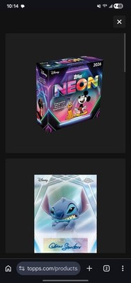 2026 Topps Neon Chrome Disney Mega Box