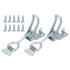 2Pack 4002 Carbon Steel Adjustable Toggle Latch W Hole, Silver