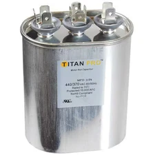 Titan Pro Tocfd255 Motor Dual Run Cap, 25/5Mfd, 370-440V, Oval