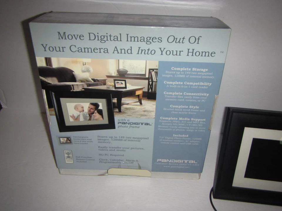 7 inch LCD Digital Photo Frame Pandigital PAN707-B - Image 4 of 4