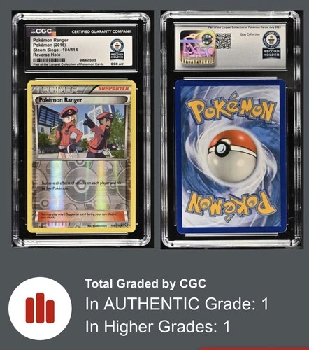 WORLD RECORD POKEMON Pokemon Ranger 104/114 Steam Siege Reverse Holo CGC 1 OF 1