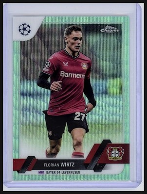 2022-23 Topps Chrome UEFA Club Competitions #27 Florian Wirtz Aqua Wave /199