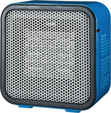 Ceramic Space Heater, Portable, 500 W, Tip-Over Protection, Blue, 5.9 X 3.2 X 6"