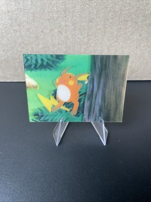 Raichu Japanese Lenticular 3D Card Meiji Milk Cocoa Pokemon 11005