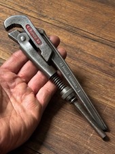 Vintage B.A. HJORTH Sweden BAHCO 114 90 220mm Adjustable Pipe Wrench Scarce