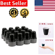 Versatile 100ct Black Mini Shot Cups - 2oz | Perfect for Events & Gatherings