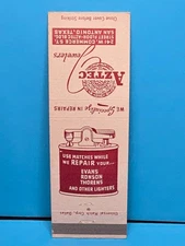 Vintage Matchbook Cover AZTEC JEWELERS Jewelry Store San Antonio Texas TX