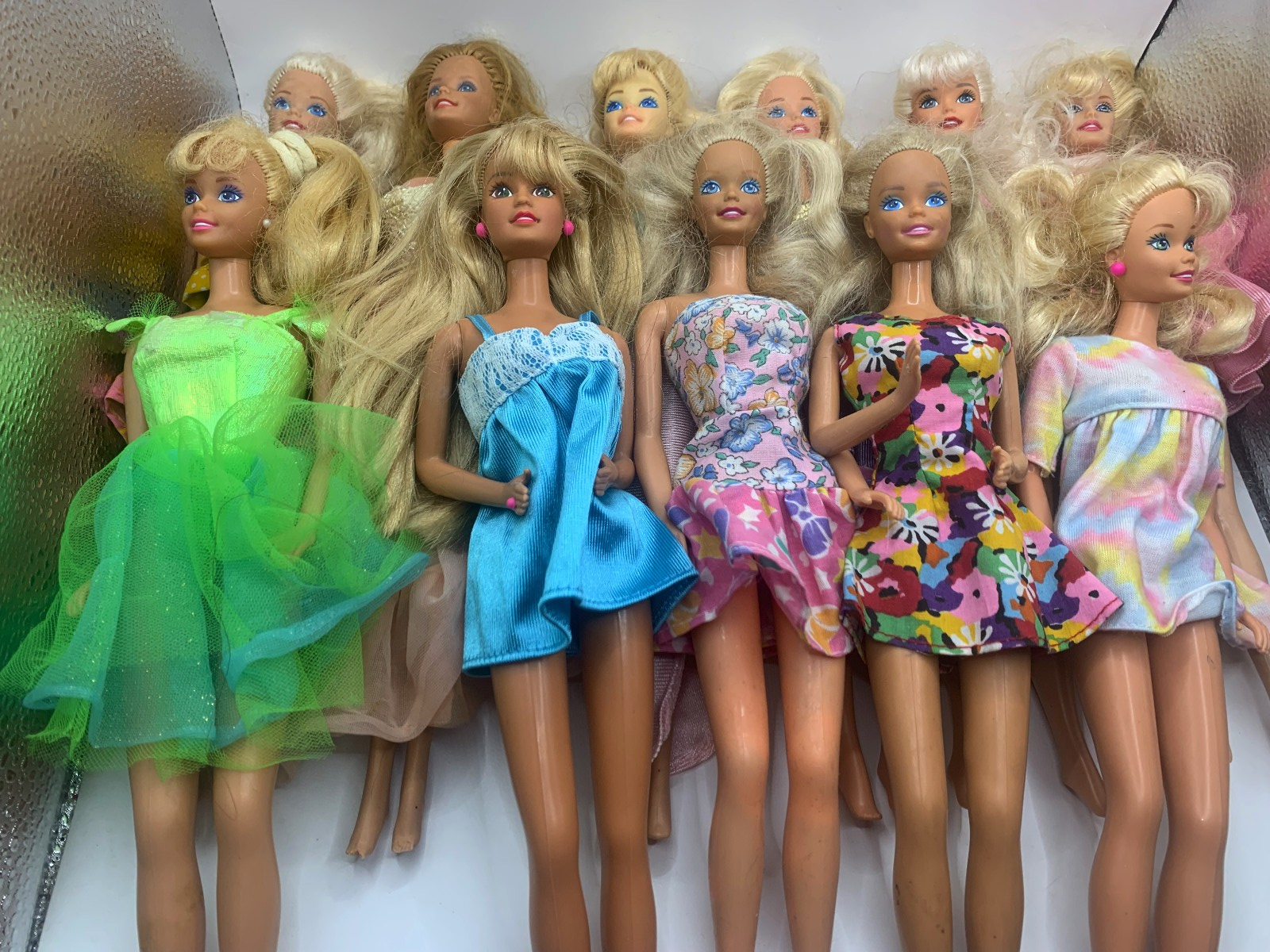 Lot 11 Vintage Mattel Barbie Dolls TLC Fully Dressed Mixed Barbies Doll