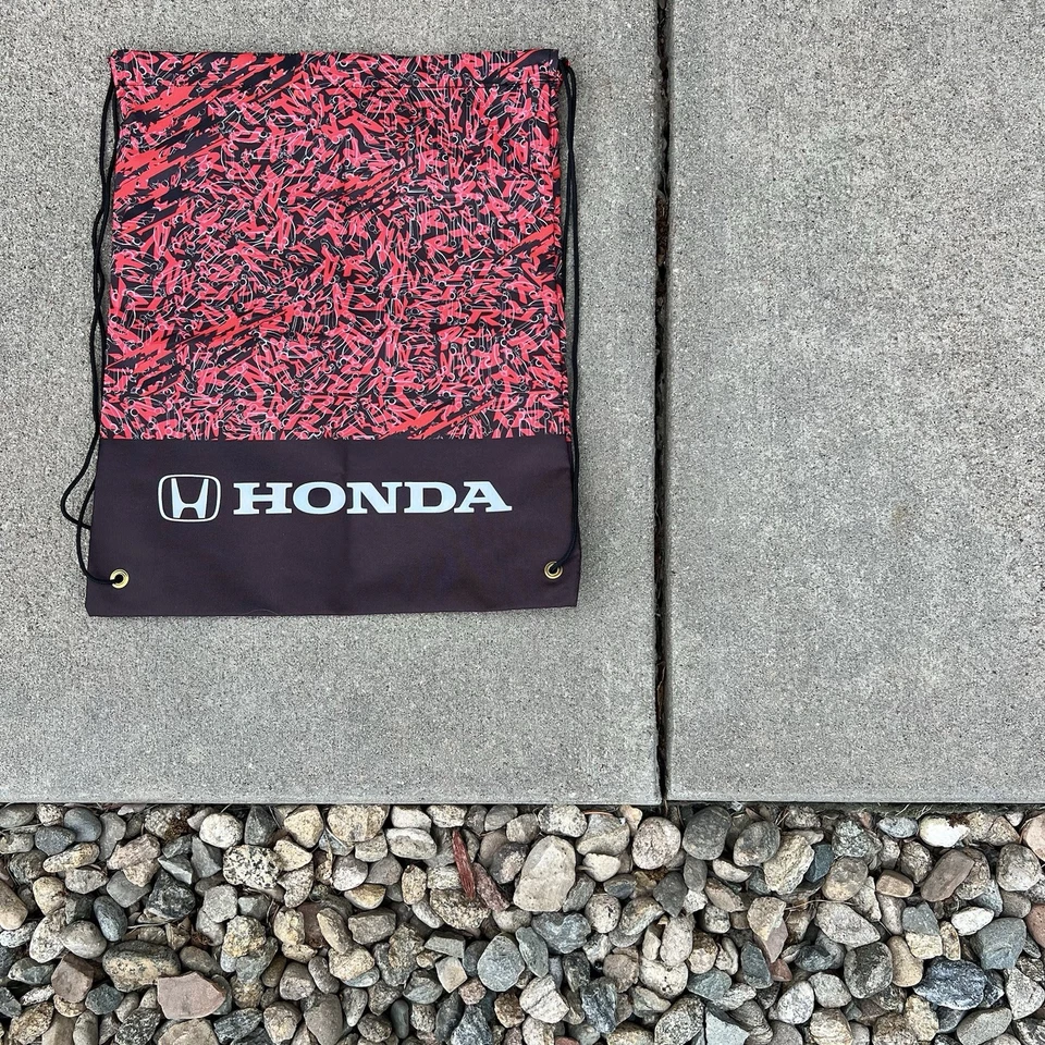 Mochila HONDA Civic Tipo R Unisex Gimnasio/Escuela/Playa Bolso Gris Logo 17x14 NUEVA. Foto 2 de 4