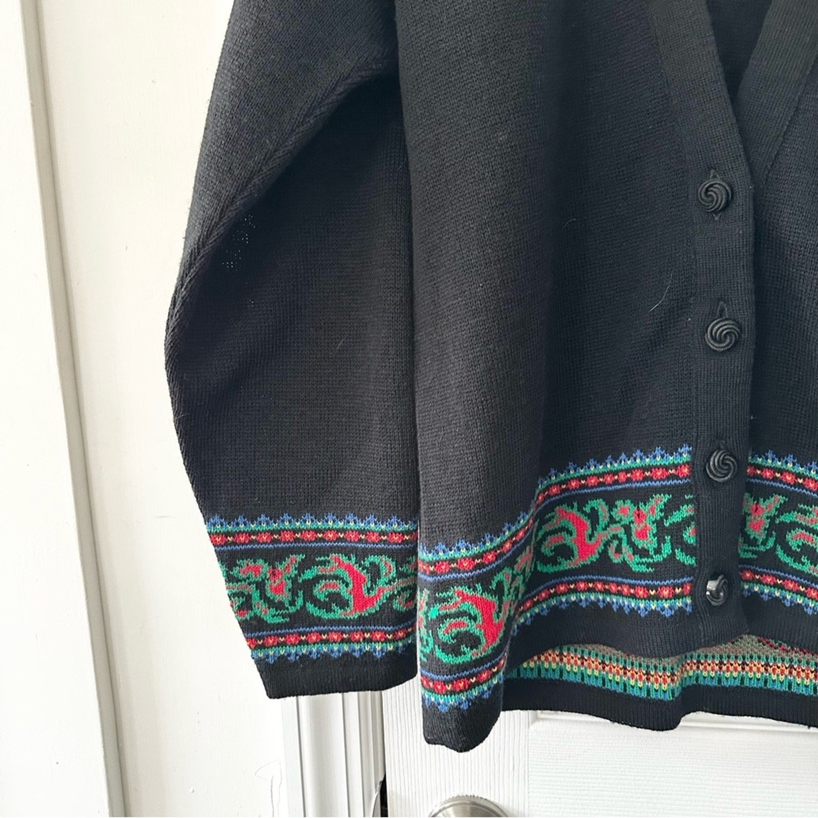 Pendleton Black Virgin Wool Holiday Christmas Scr… - image 4