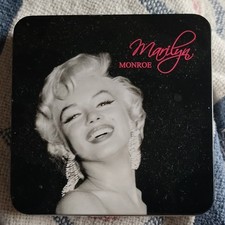 Marilyn Monroe Collectible Tin Box Sam Shaw Photo 2009 Black Metallic Rectangle