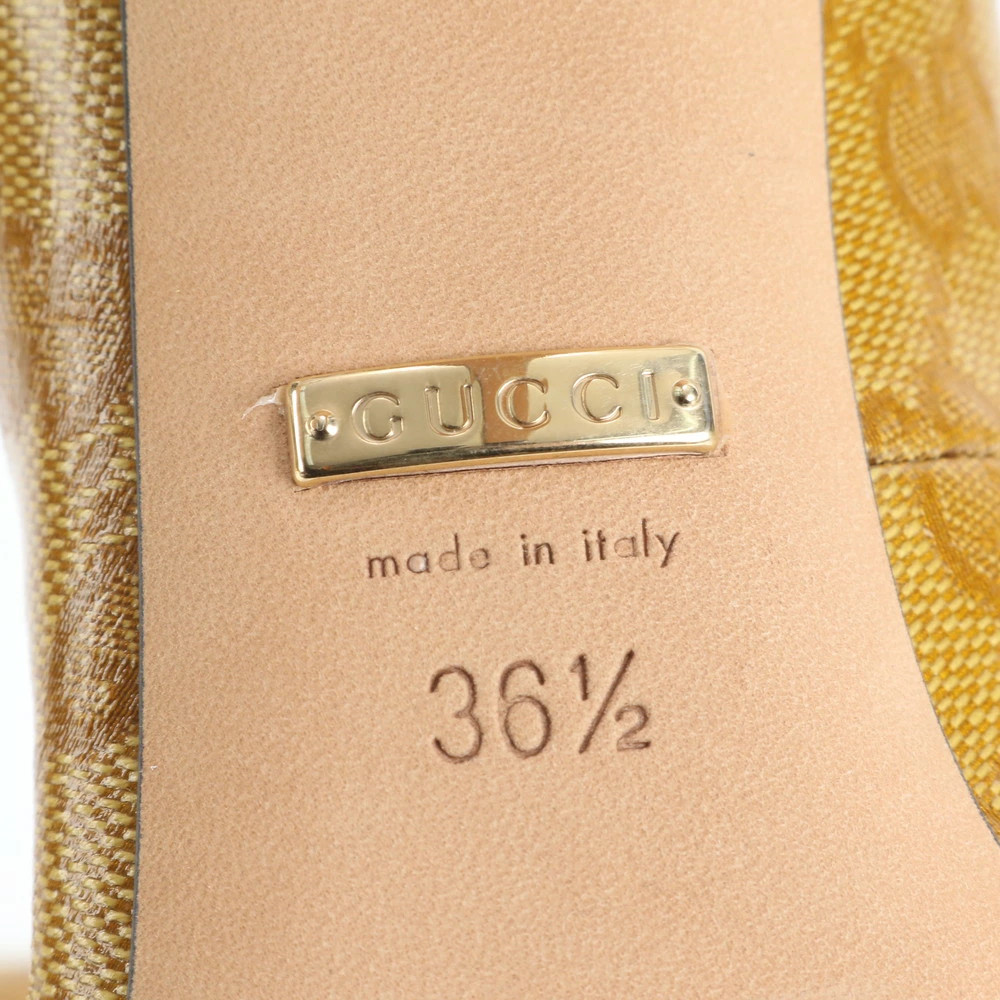 GUCCI x Adidas Collaboration GG Crystal 702221 Leather Heel Pumps Shoes Shoes 36 thumbnail 9