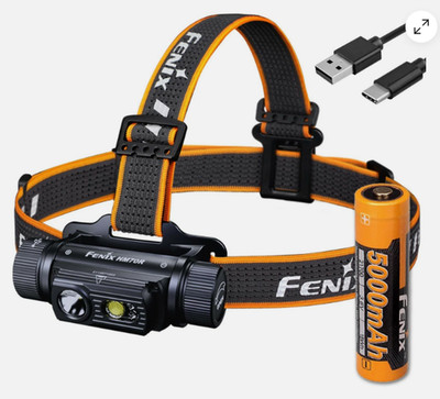 Fenix HM70R 1600 Lumen USB-C Rechargeable Headlamp with Red LED