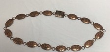 Vintage/Boho Native American Style Hand Stamped Copper Concho Belt Waist 36    