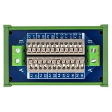 DIN Rail Mount 16Amp AC/DC 2x12 Position Terminal Block Distribution Module