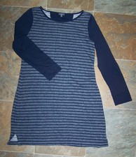Talbots Size M Women's Navy Blue Long Sleeve T-Shirt Sweater Dress