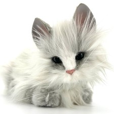 2002 Tiger FURREAL FRIENDS WHITE GRAY PERSIAN CAT Deep Blue Eyes GORGEOUS