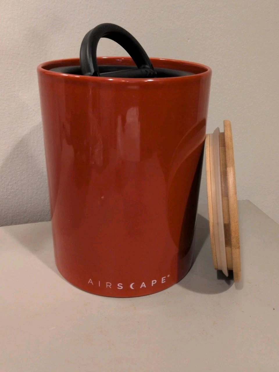 Airscape® Ceramic Coffee Canister Food Storage Container Burnt Orange