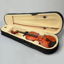 16" Inch Acoustic Viola + Hard Case + Bow + Rosin for Beginner School Band
