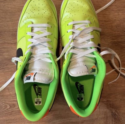 Nike Dunk SE Low FJ4610-702 Volt Black Orange Green Strike Leather Sneaker