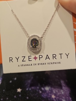 Ryze Mystic Crystal Halskette Sterlingsilber White Frost CZ UVP $227 