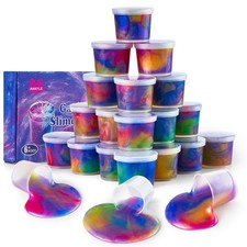 24 Pack Galaxy Slime Party Favors for Kids Slime Cup Bulk Stretchy  Non-Stic...