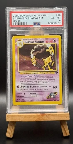 SABRINA'S ALAKAZAM 16/132 HOLO GYM CHALLENGE POKEMON PSA 6