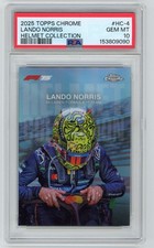 2025 Topps Chrome Formula 1  Lando Norris Helmet Collection PSA 10 McLaren F1